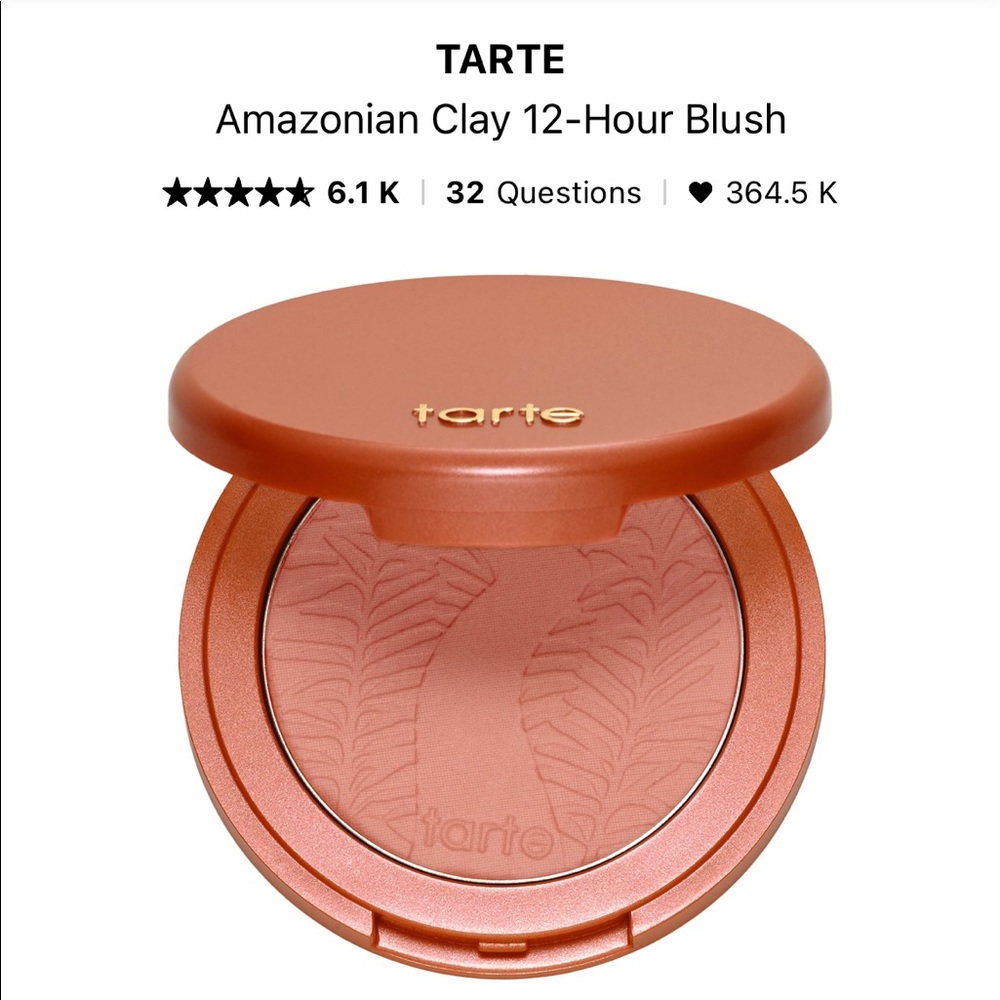 Tarte Amazonian Clay blush in Seduce (a rosy nude)